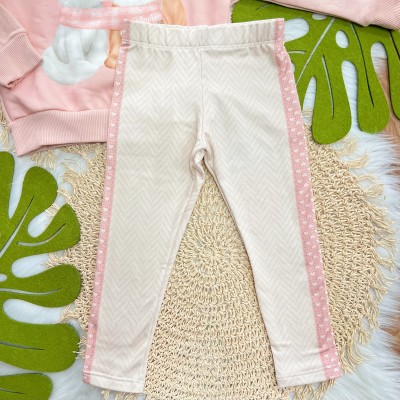 Conj. Casaco de Moletom Gatinhas Agasalhadas e Calça Legging - Rose